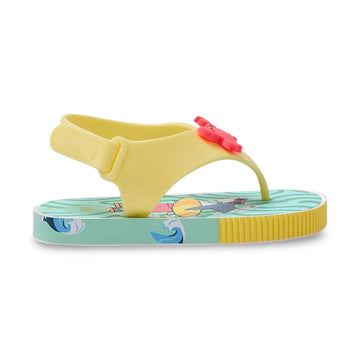 Yellow Sharks & Crabs Flip-Flop