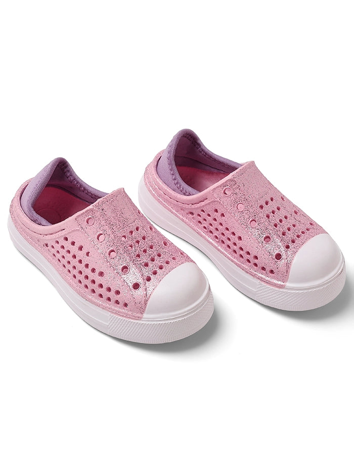 Pink Glitter Elastic YOYO Slip-on Sneaker