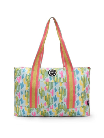 Cactus and swirls Double Face Tote Bag 19 L